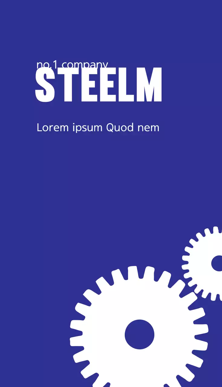 Cartão de visita minimalista azul