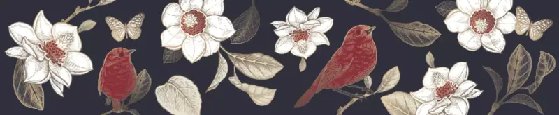 Mô hình phong cách cổ điển trong hình minh họa màu xanh hải quân đậm và vàng.