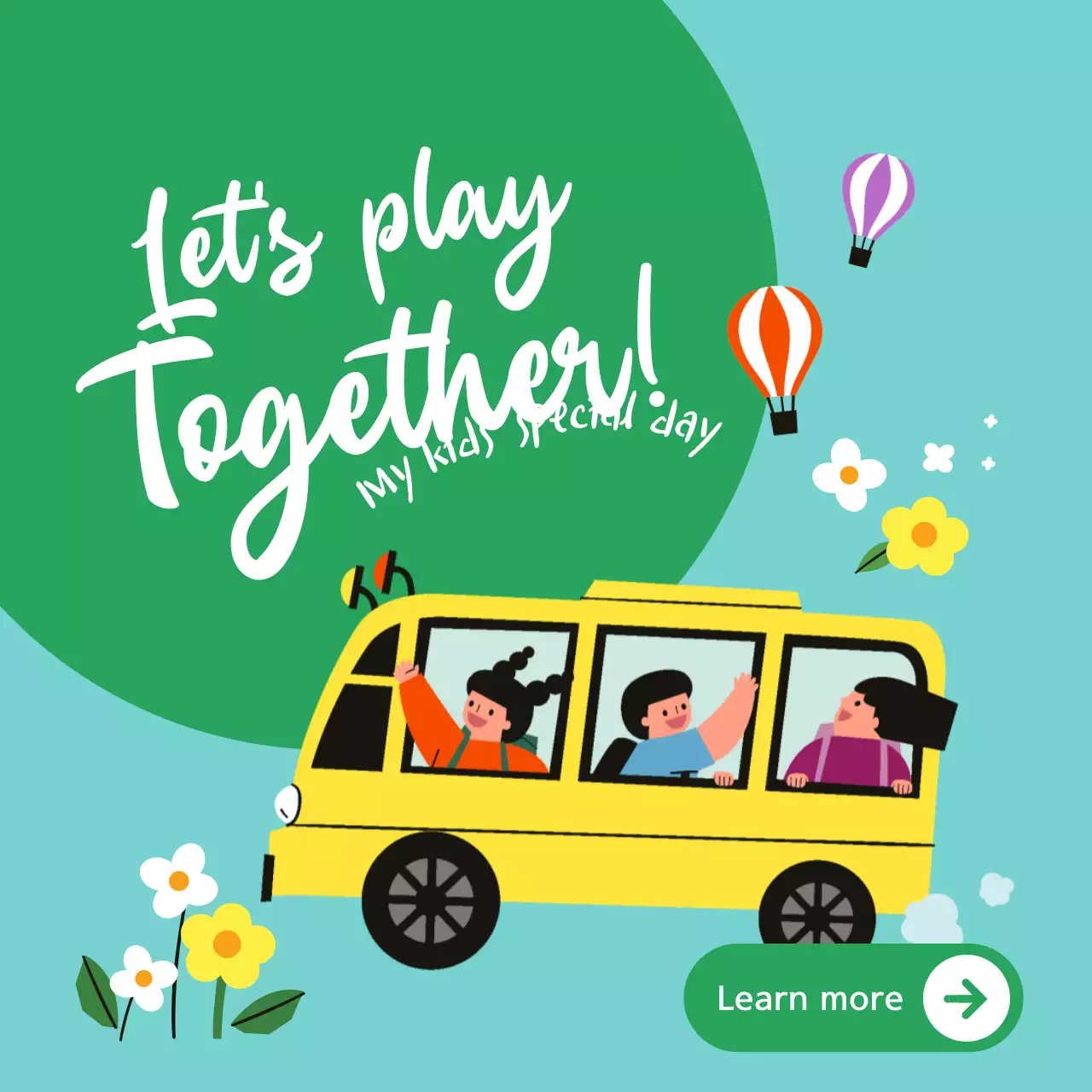 Yellow Playful Kids Event Invitation Instagram Post