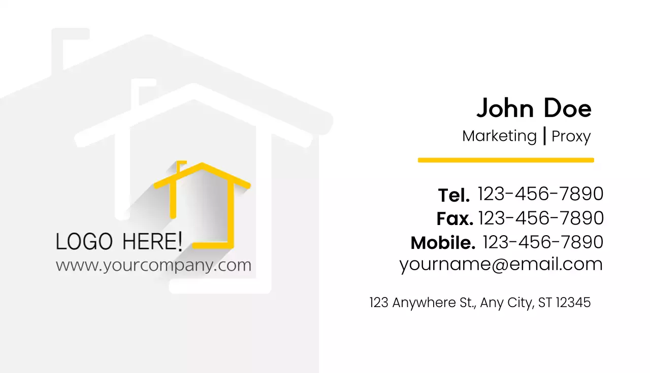 Yellow Modern Business Card