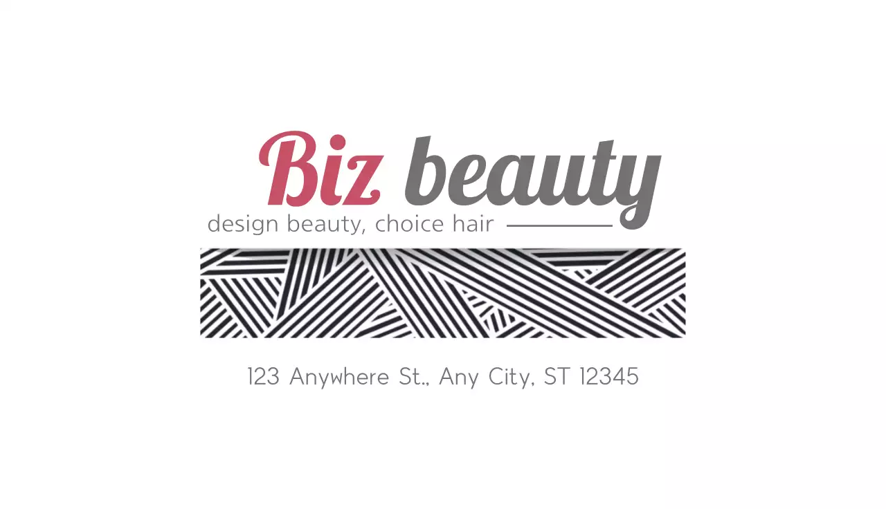 Black Modern Beauty Business Card