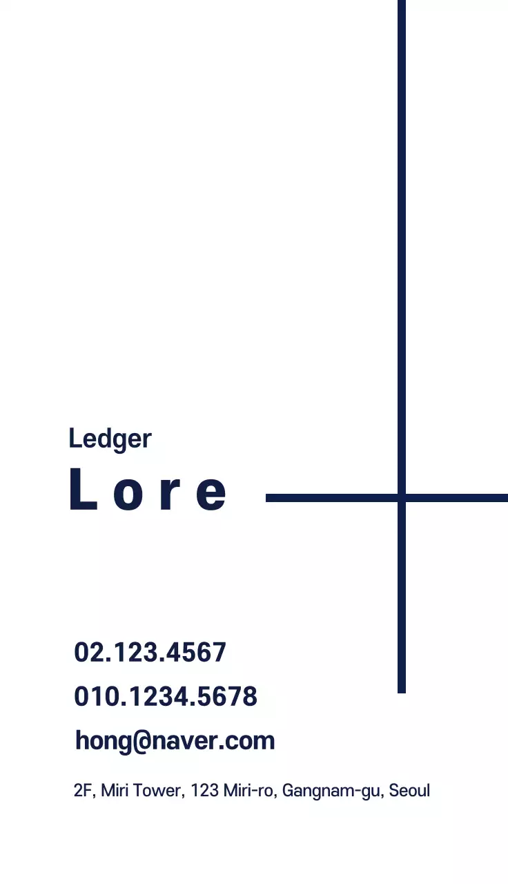 Cartão de Visita Minimalista Navy