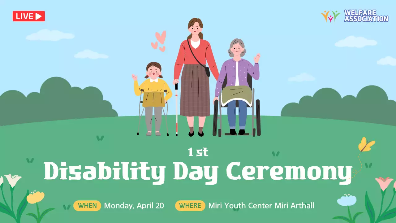 Blue Modern Disability Event Announcement YouTube Thumbnail