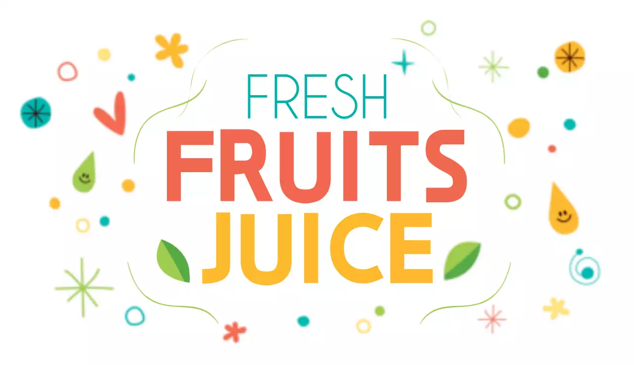 Colorful Trendy Juice Advertisement Business Card