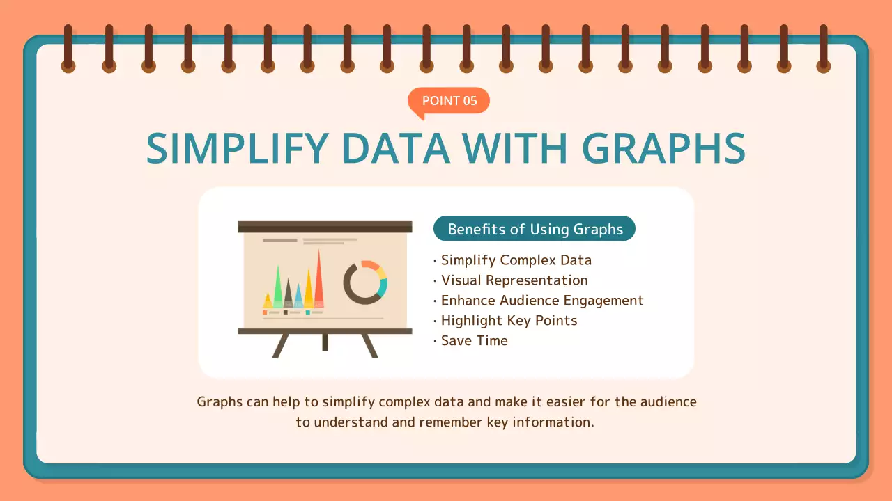주황색 배경의 깔끔한 설득력 있는 발표 주제