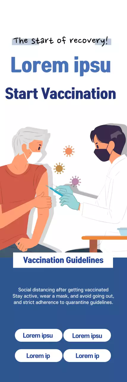 blue illustration clean corona vaccine