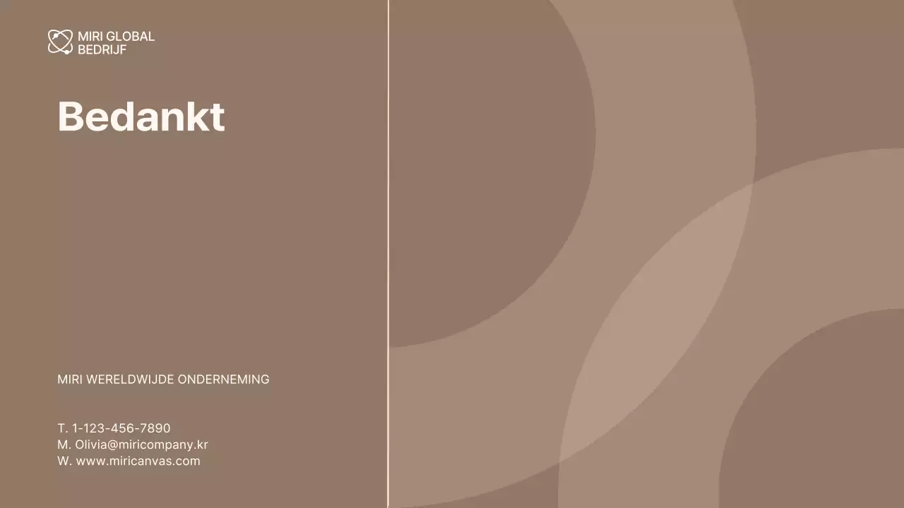 Een eenvoudig bruin en beige bedrijfsprofiel