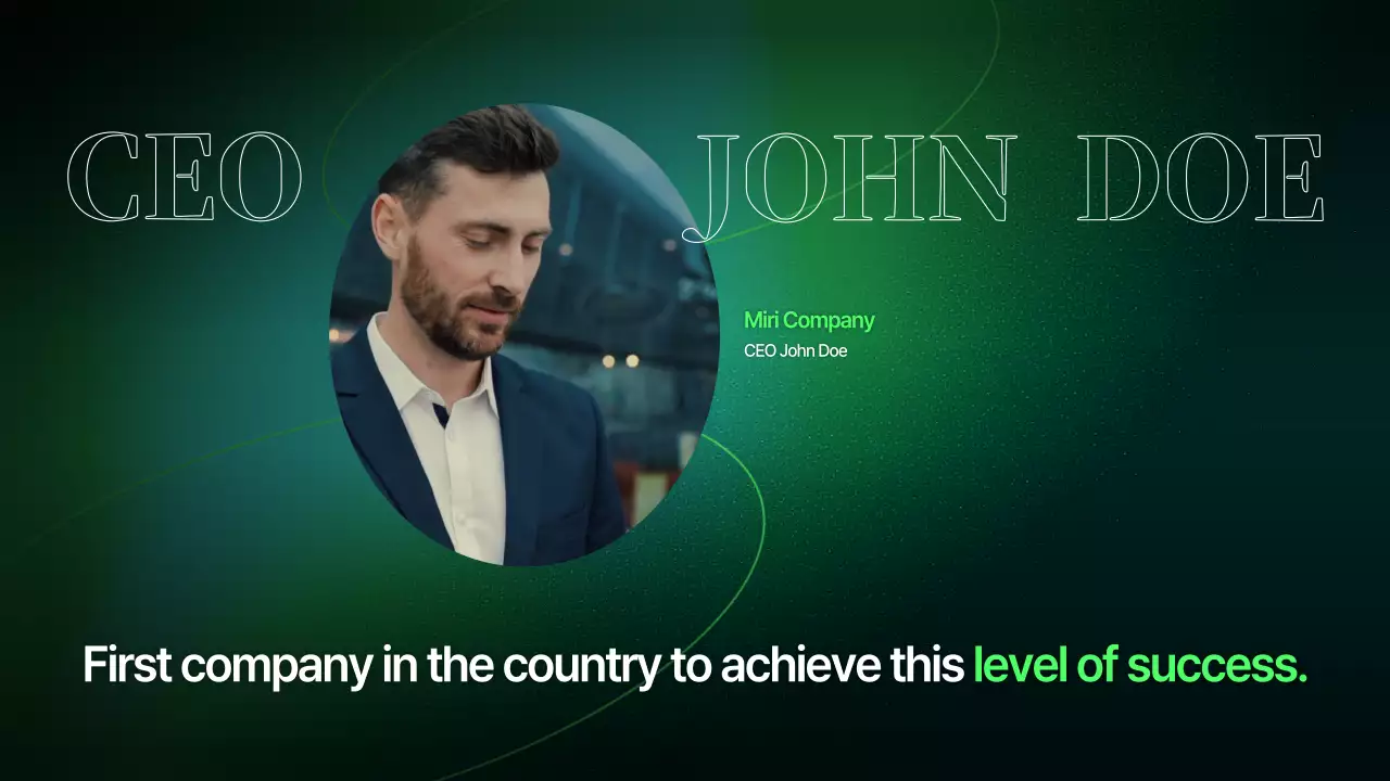 그린 모던 비즈니스 프레젠테이션