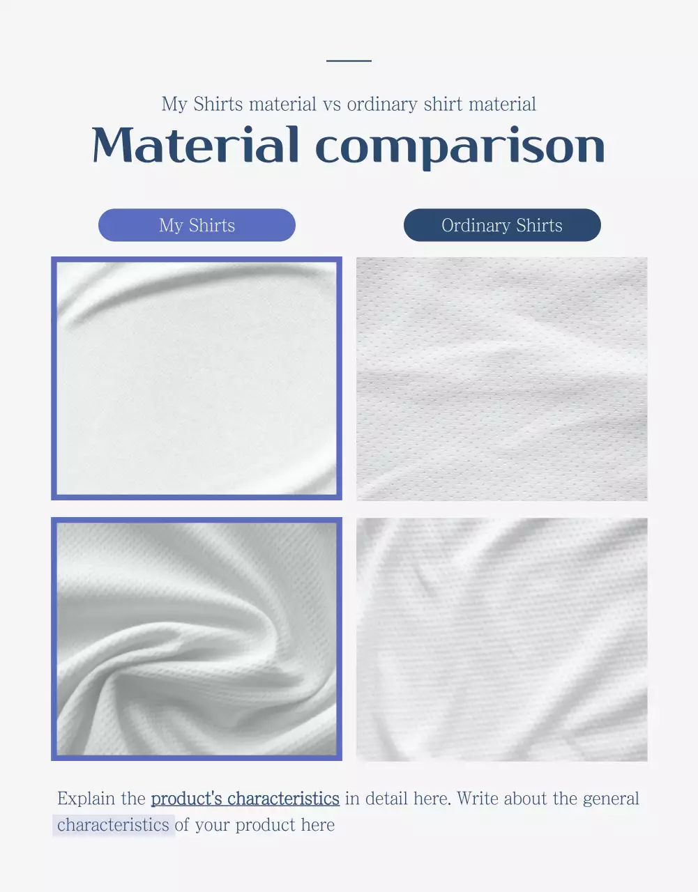 Poster Promosi Kemeja Modern Biru