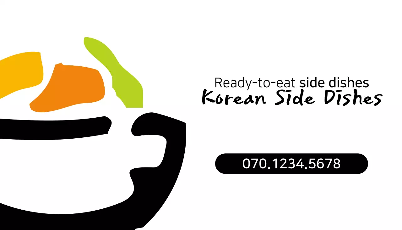 Cartão de visita de promoção de alimentos modernos pretos