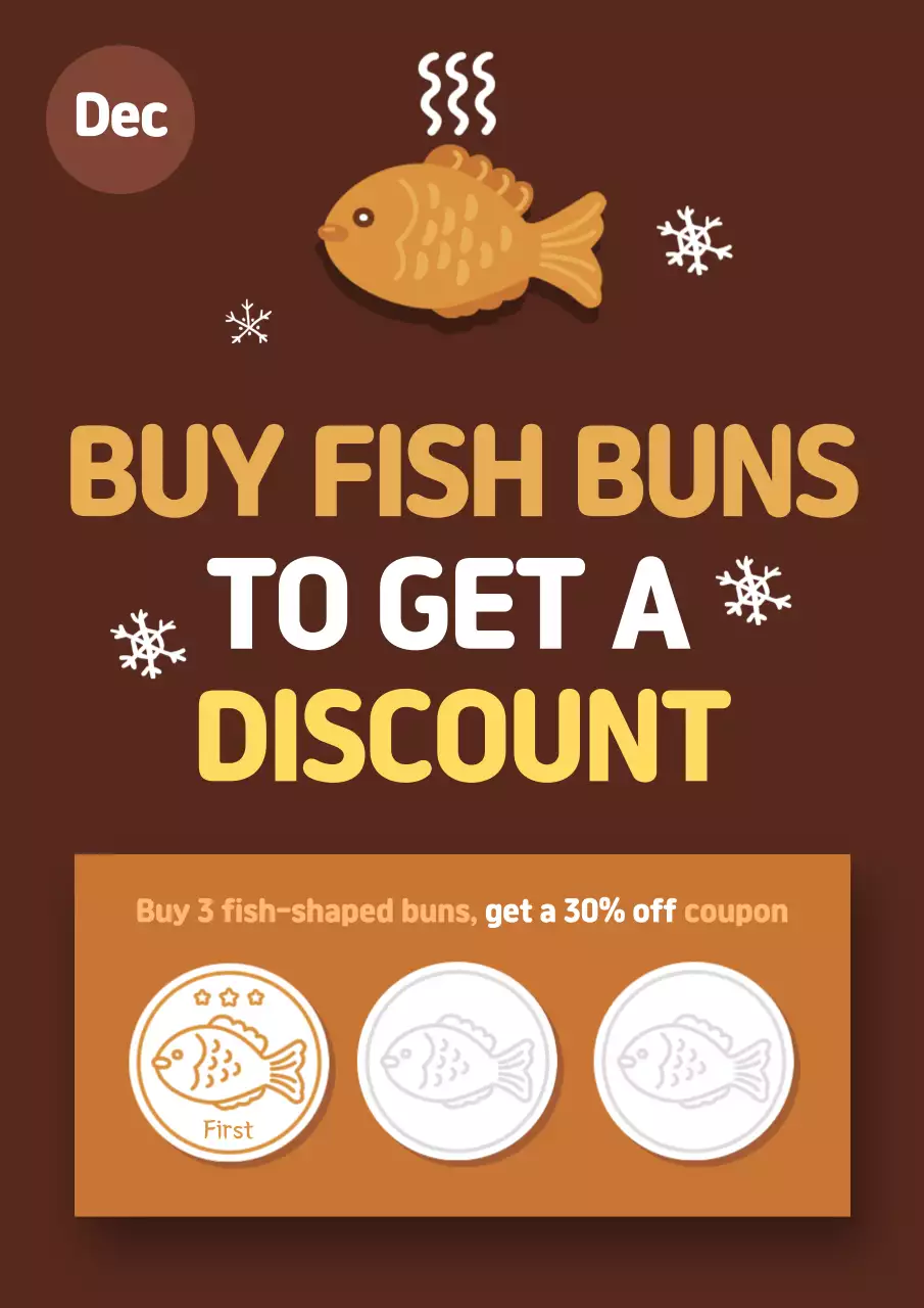 Brown Retro Food Promotion Poster