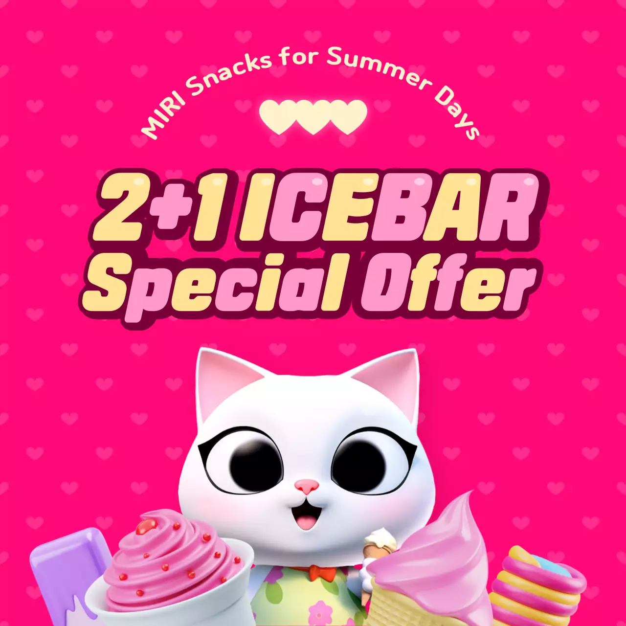 Promote a pink, cuddly ice cream discount