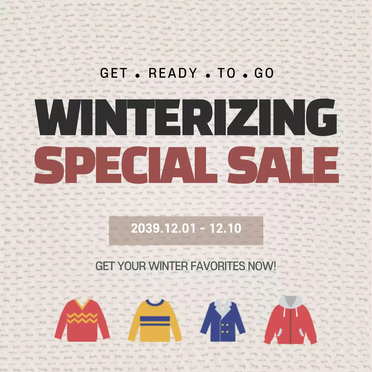 Grey Modern Winter Sale Promotion Instagram Post