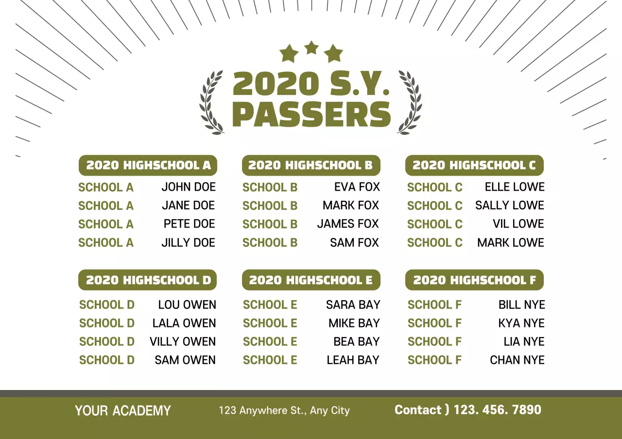 Green Clean School Announcement Poster