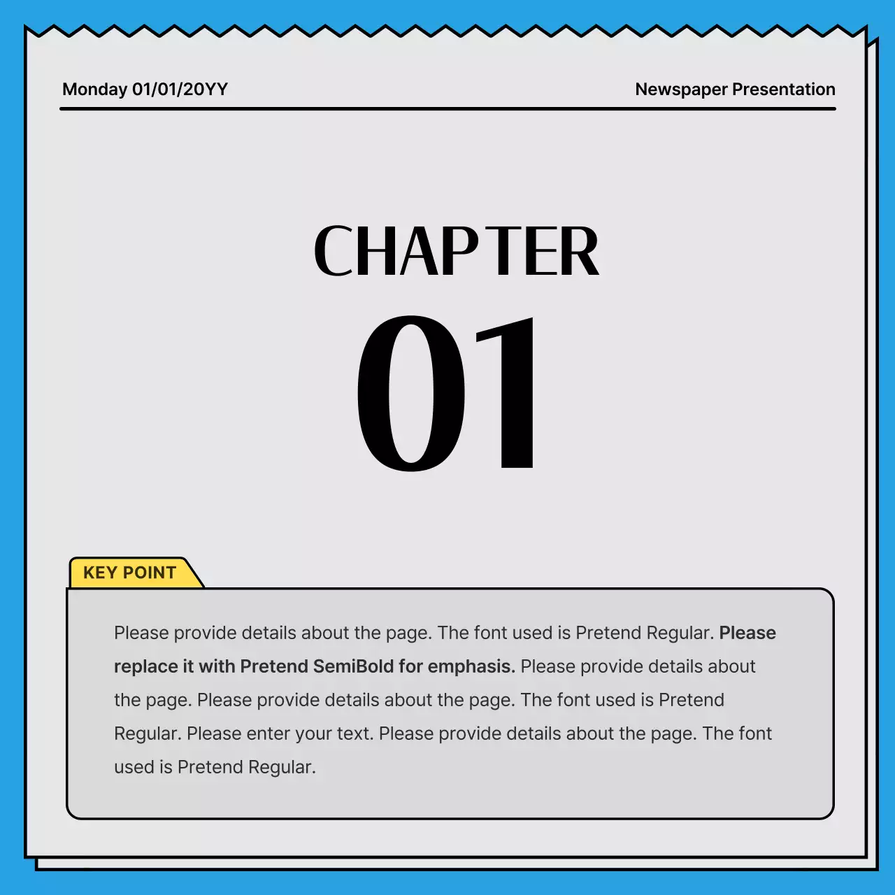 Blue Traditional Newspaper Presentation Instagram Carousel