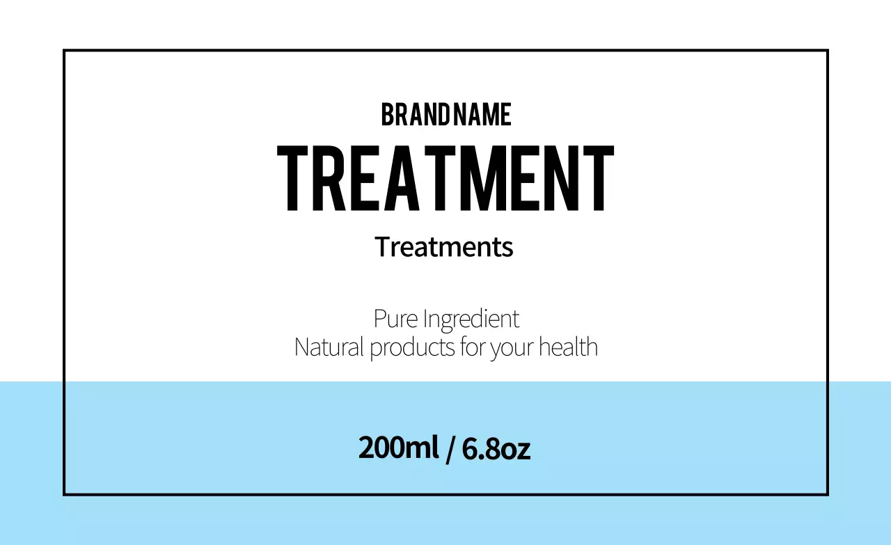 Treatment Package Label Sticker