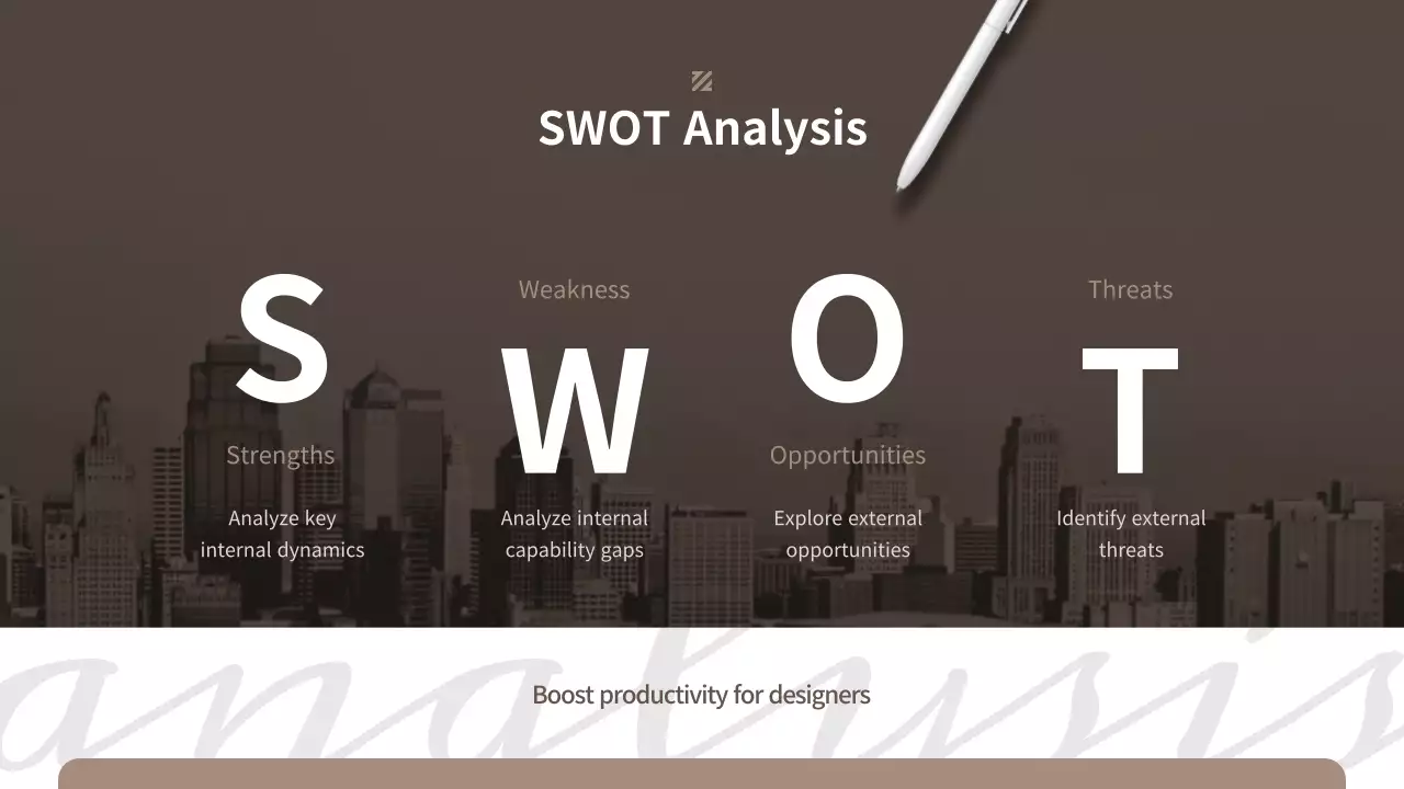 Brown Professional Swot Analysis Guide Infographic