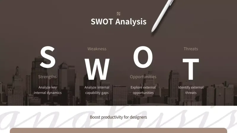 Guia de Análise SWOT Profissional Brown Infográfico
