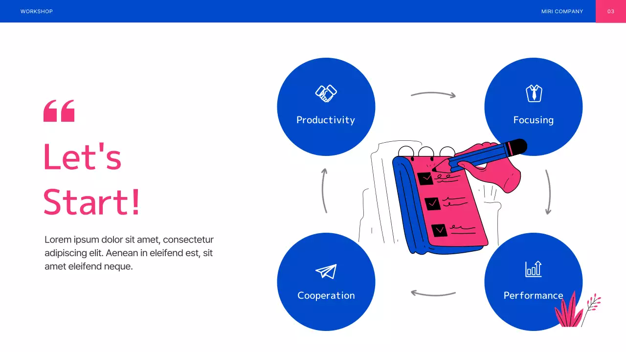 Blue and Pink Illustrated Team Building Workshop