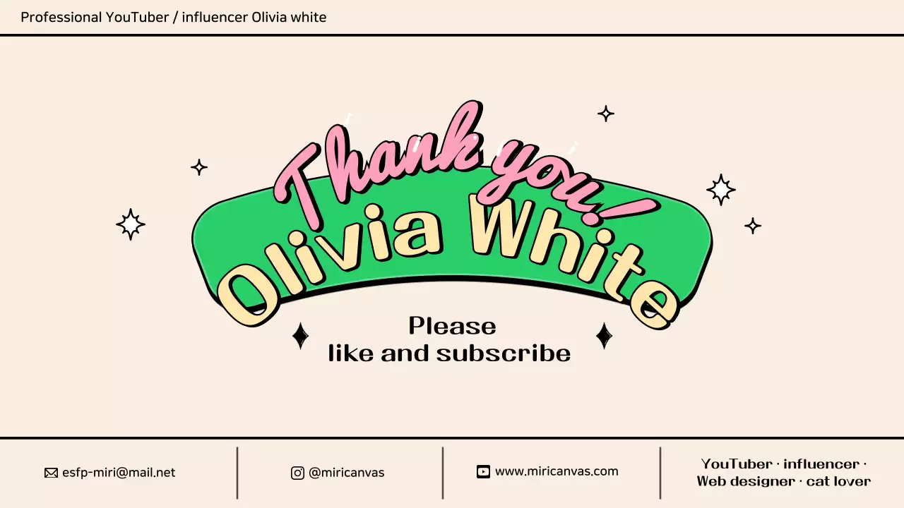 A cute and colorful information chart in pink, green, and pastels for a YouTuber collaboration proposal.