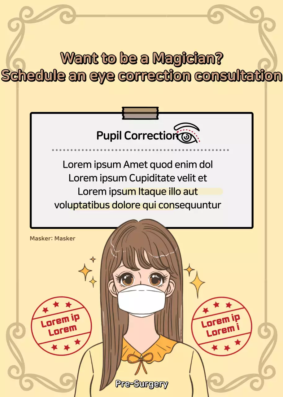 Poster Promosi Konsultasi Mata Modern Beige