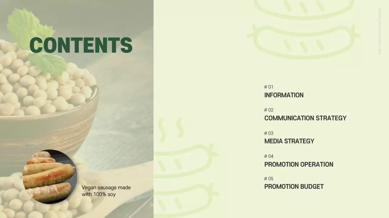 Green Minimal Vegan Plan Presentation