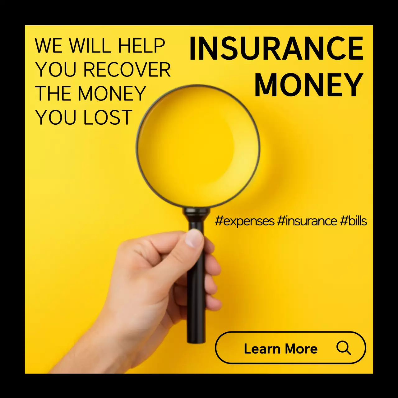 Yellow Modern Insurance Promotion Social Media Post