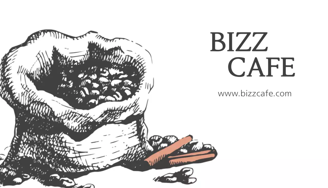 Black Vintage Cafe Advertisement Business Card