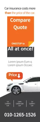 Banner de promoção de seguros moderno laranja