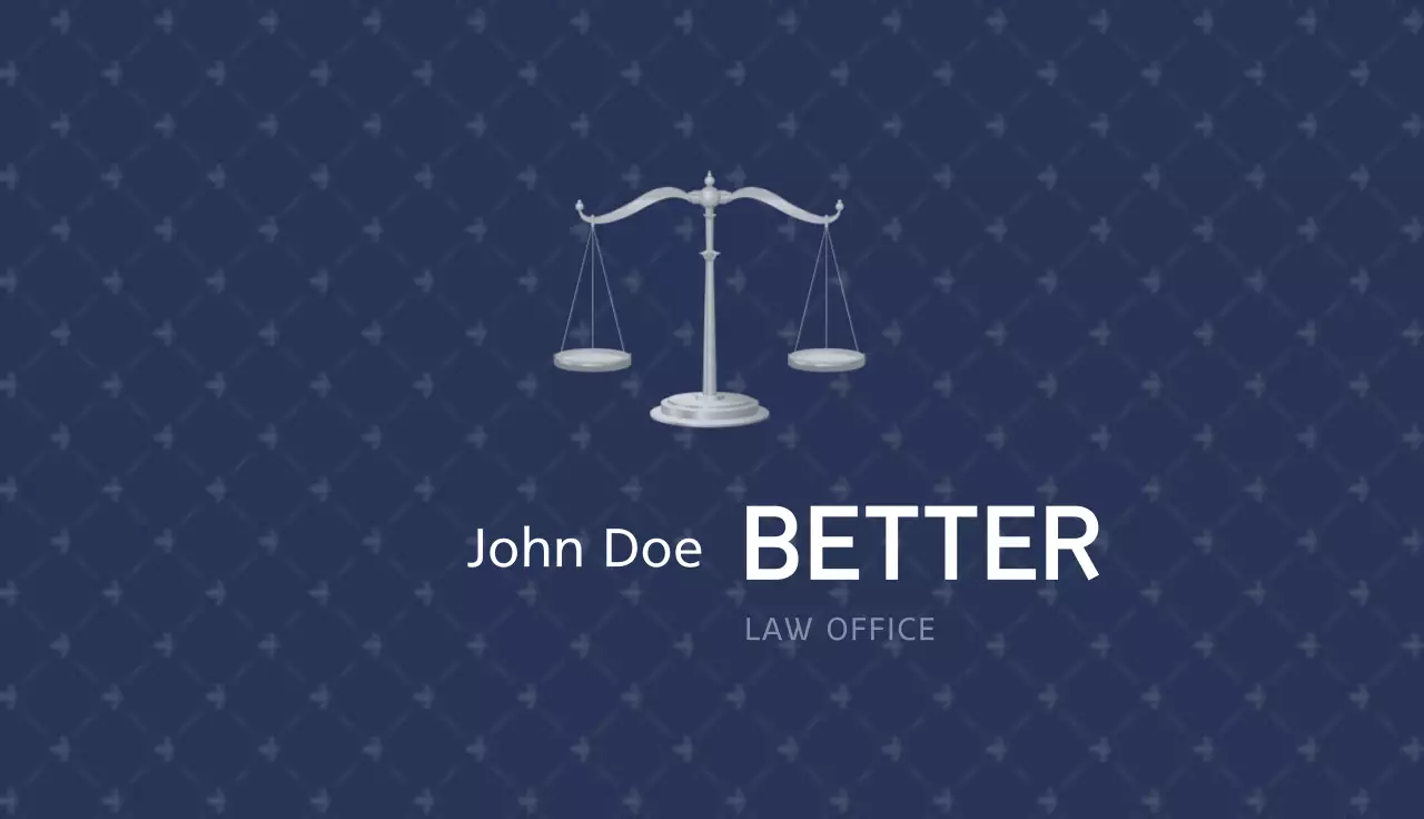 Navy Professional Law Business Card