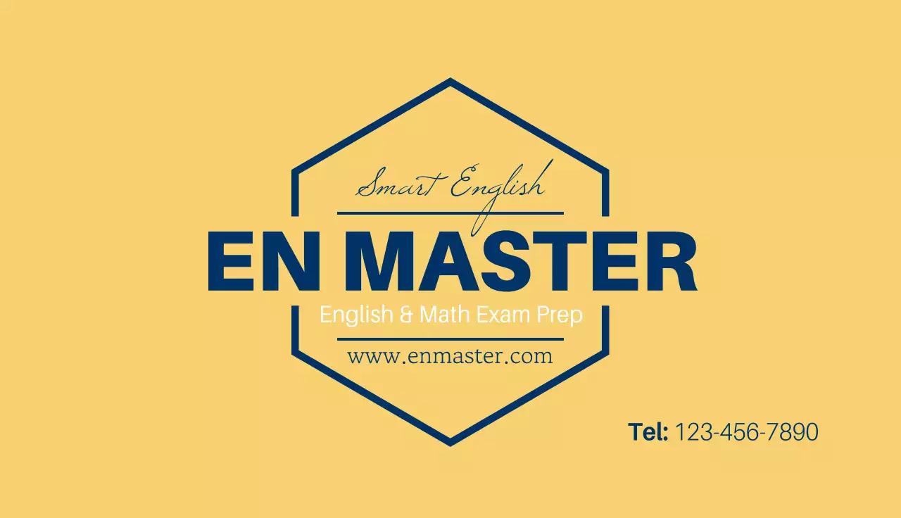 Yellow Modern Exam Business Card