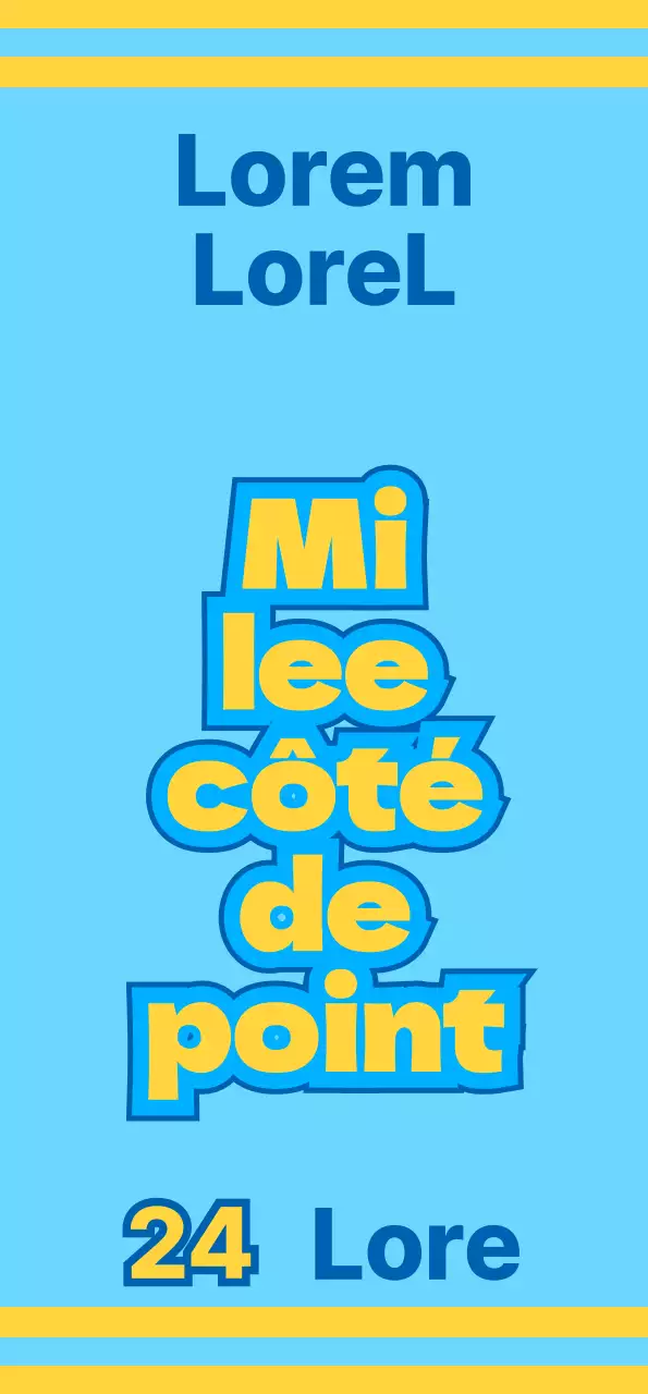 Dépanneur avec des icônes bleues et jaunes promouvant divers services