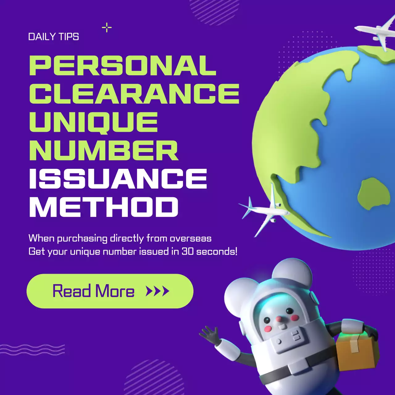 Purple Modern Clearance Guide Social Media Post