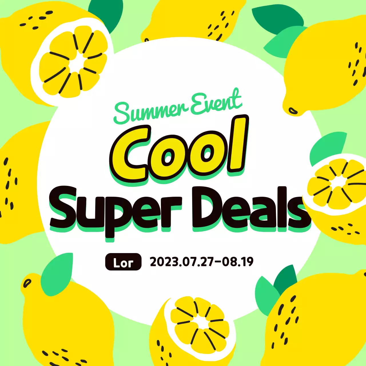 Yellow Trendy Summer Promotion Instagram Post