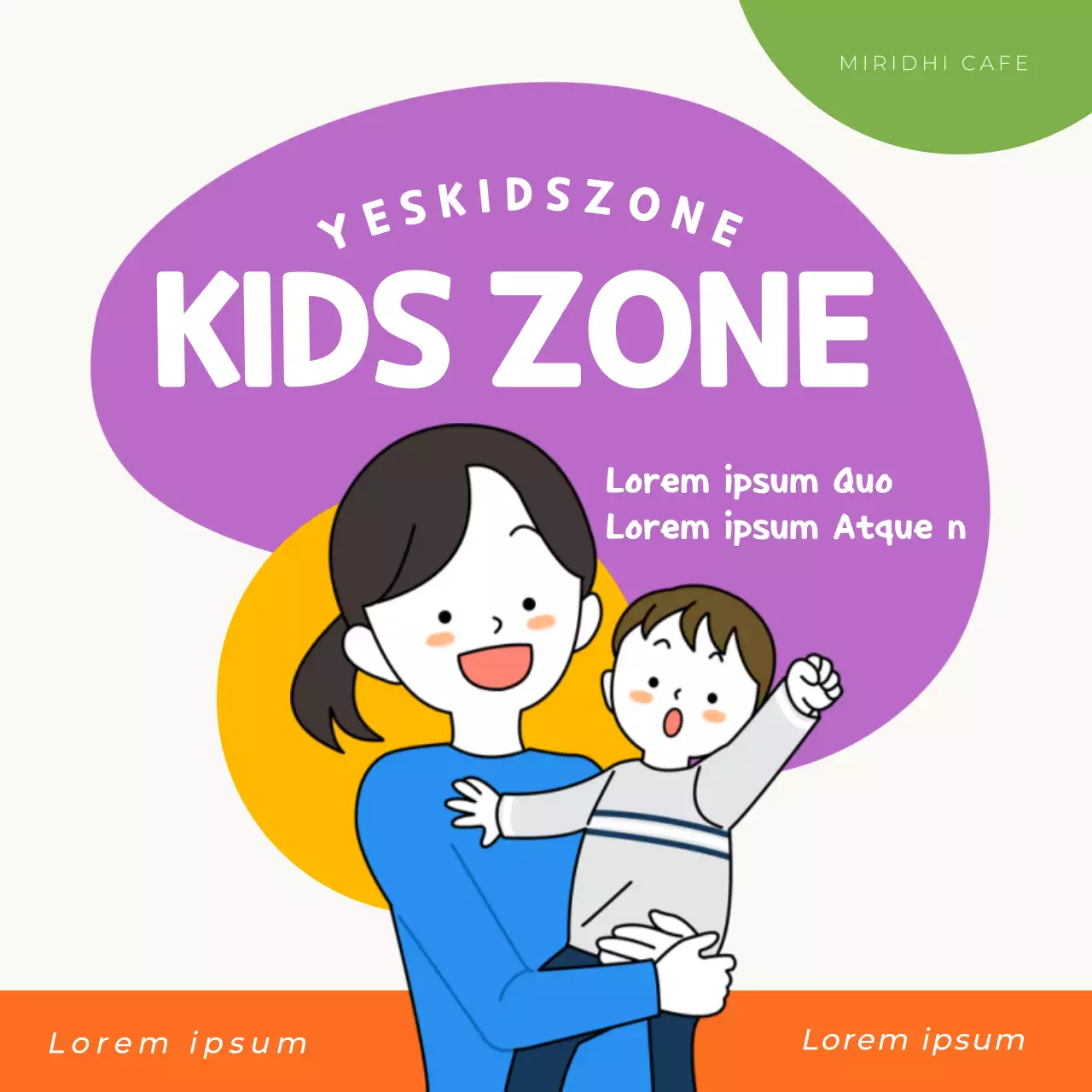 Purple Simple Kids Announcement Social Media Post