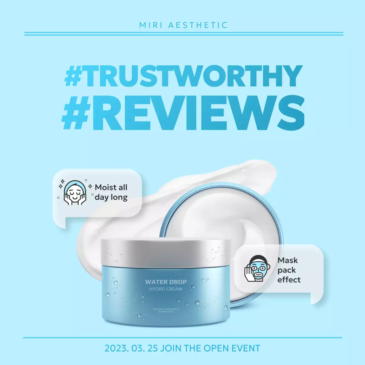 Blue Modern Skincare Promotion Social Media Post