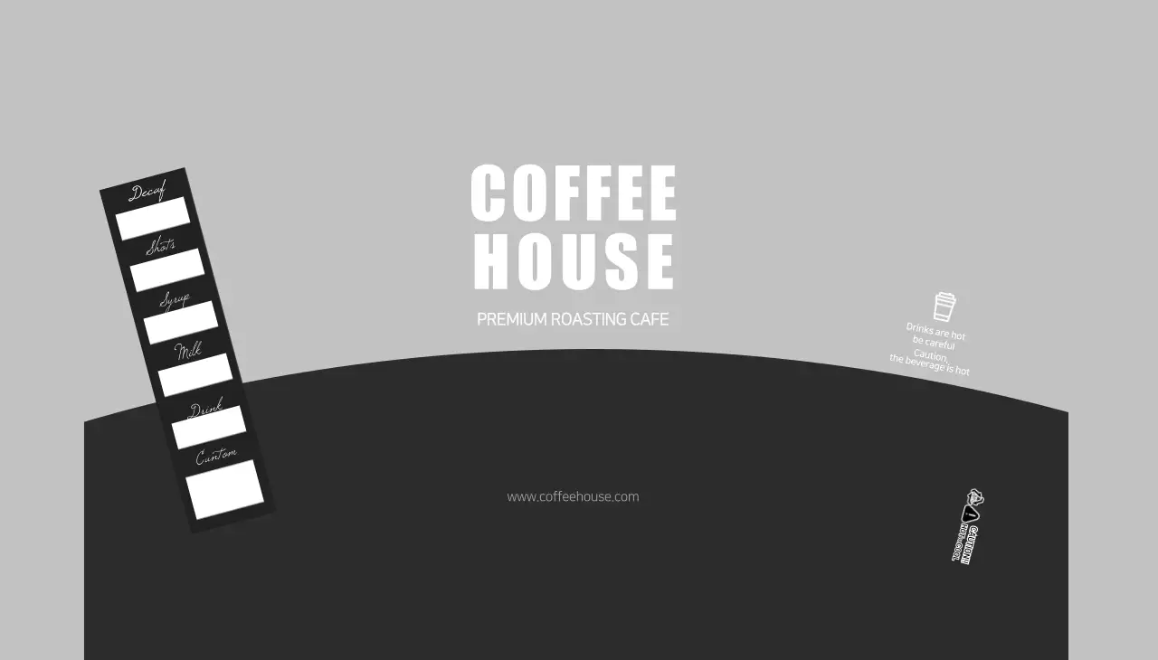 Monochrome Simple Symbol Café Paper Cups