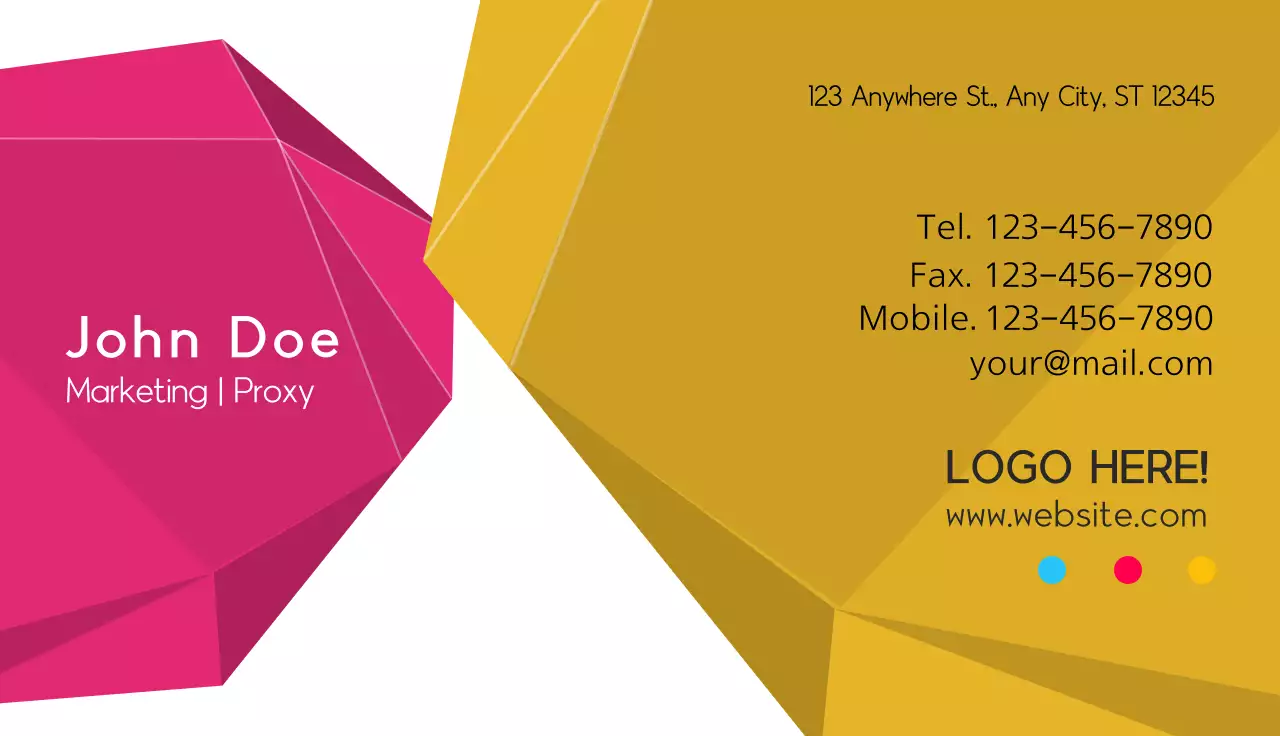 Colorful business cards