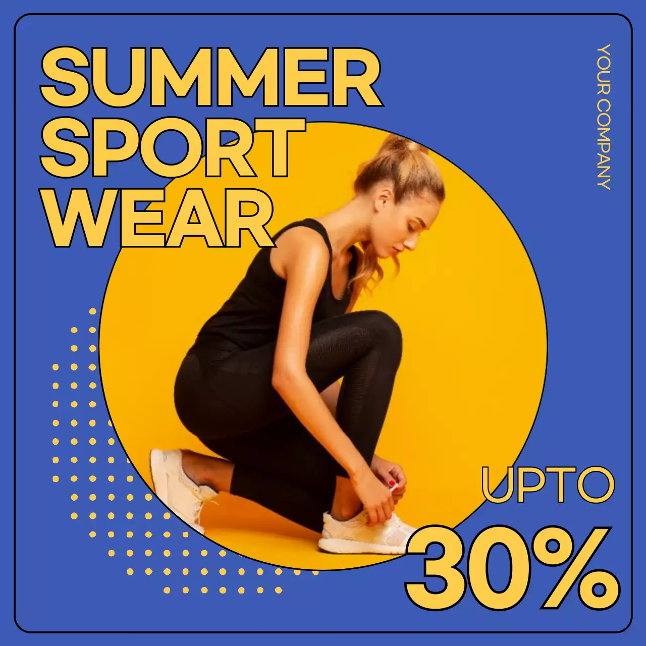 Blue Trendy Sports Promotion Social Media Post