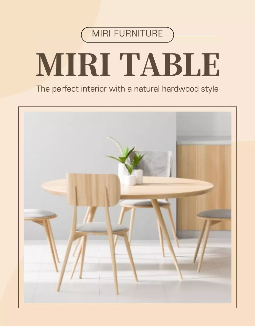 Beige Modern Furniture Promotion Poster
