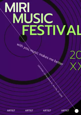 Purple Modern Music Event Poster