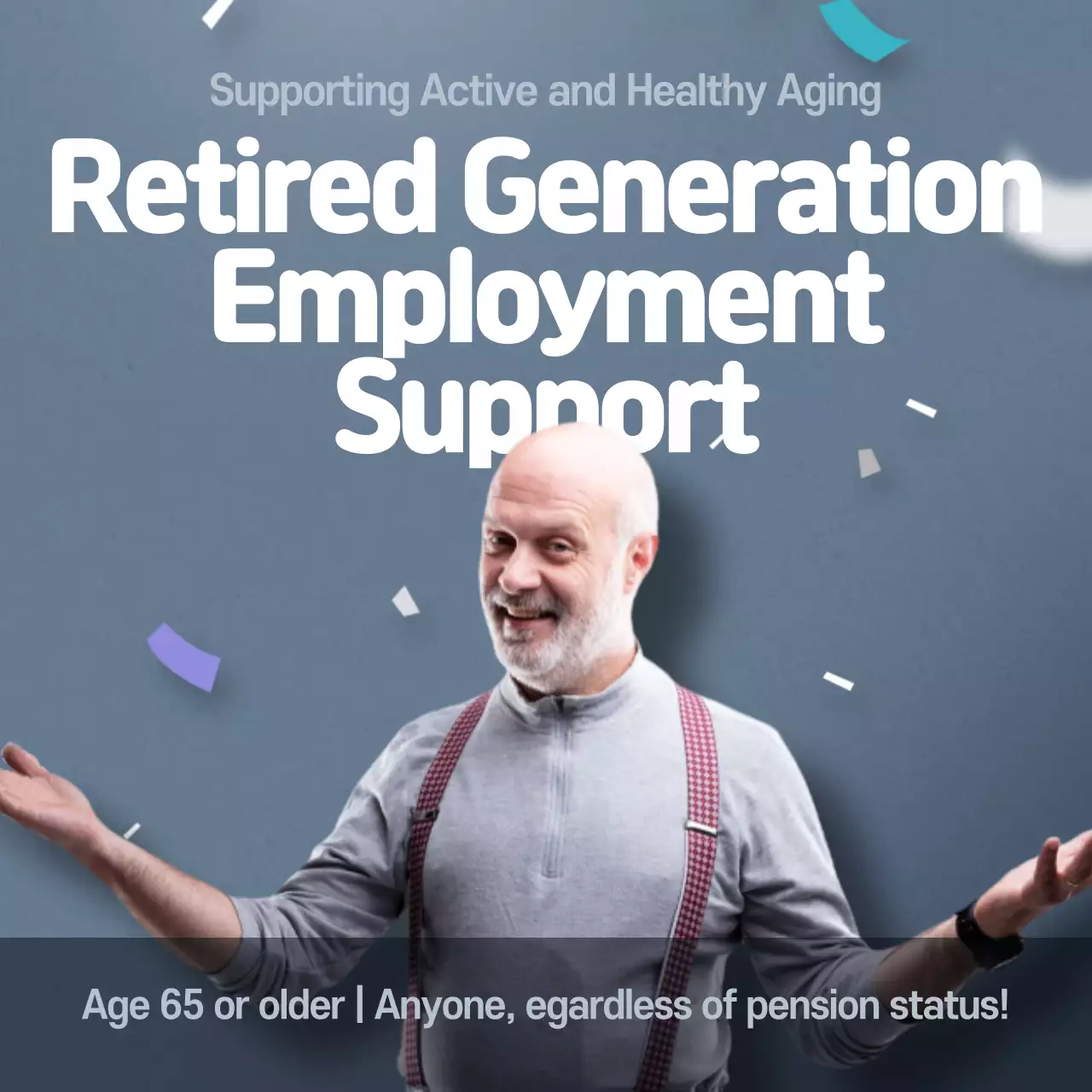 Grey Simple Senior Employment Promotion Instagram Post