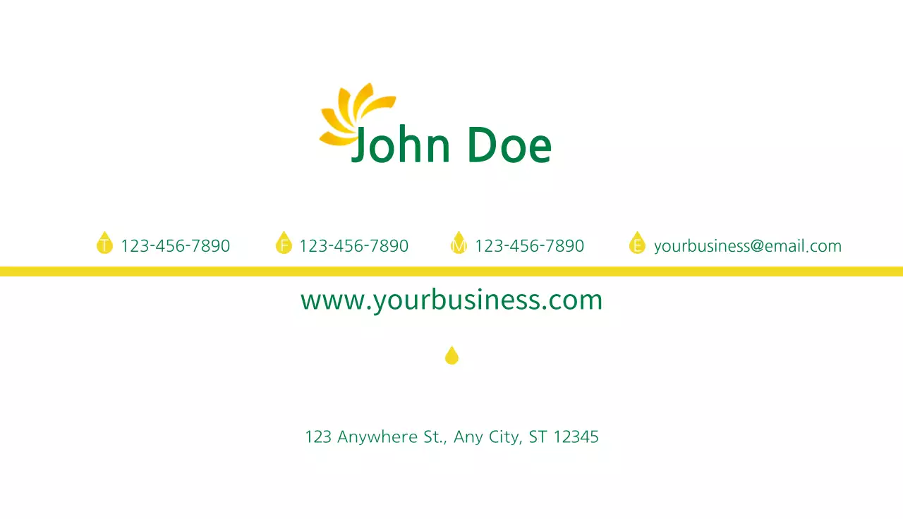 Green Simple Business Card
