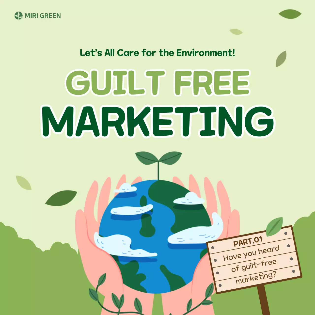 Green Modern Environment Promotion Instagram Carousel