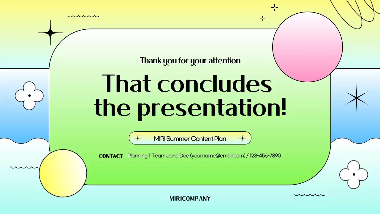 Colorful Modern Summer Promotion Plan Presentation