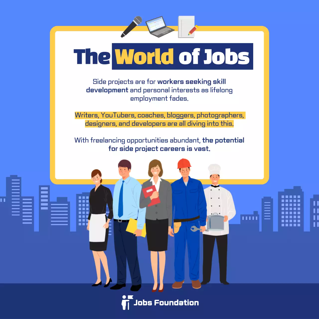 Blue Modern Side Project Promotion Instagram Carousel