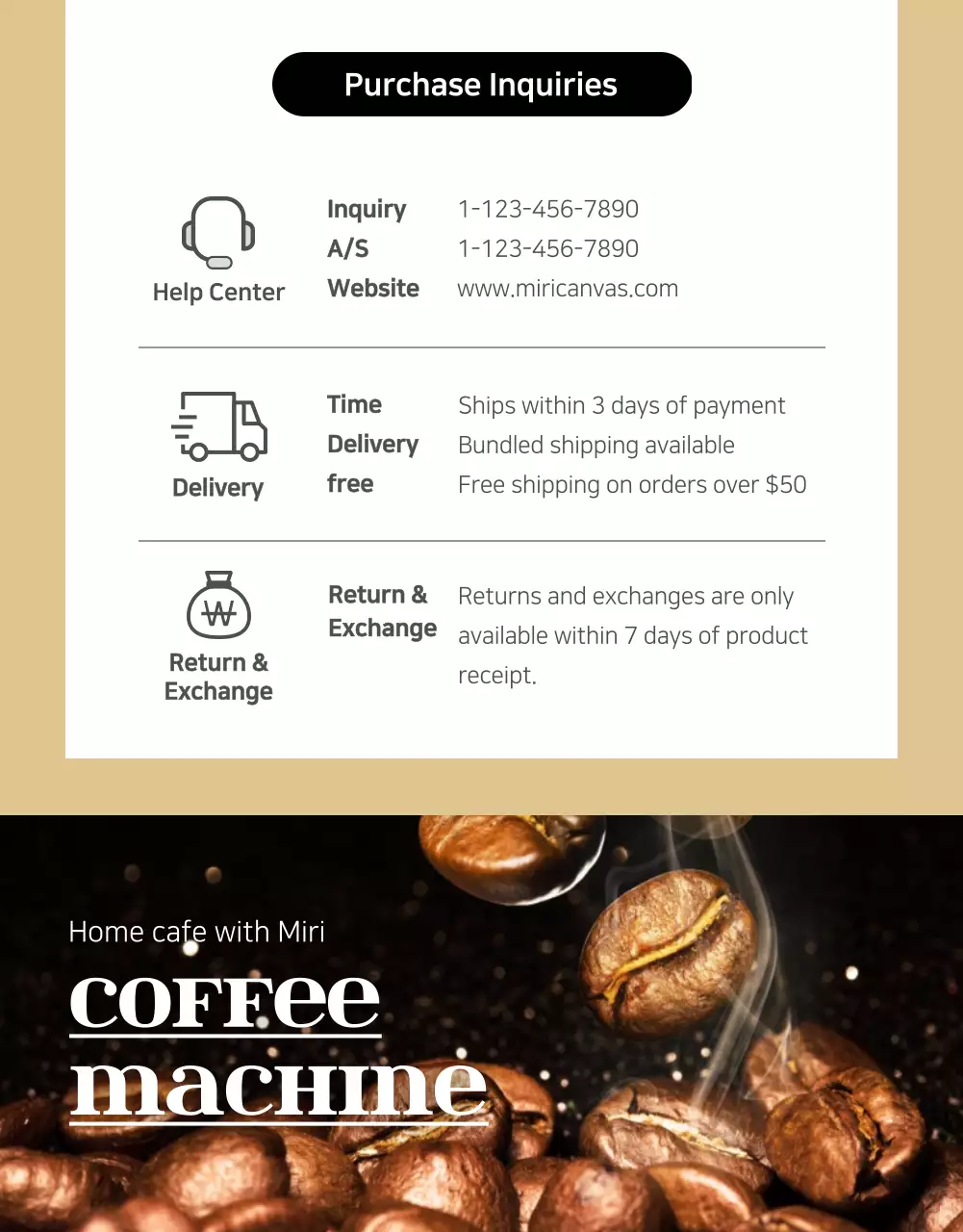 Black Modern Coffee Promotion Poster