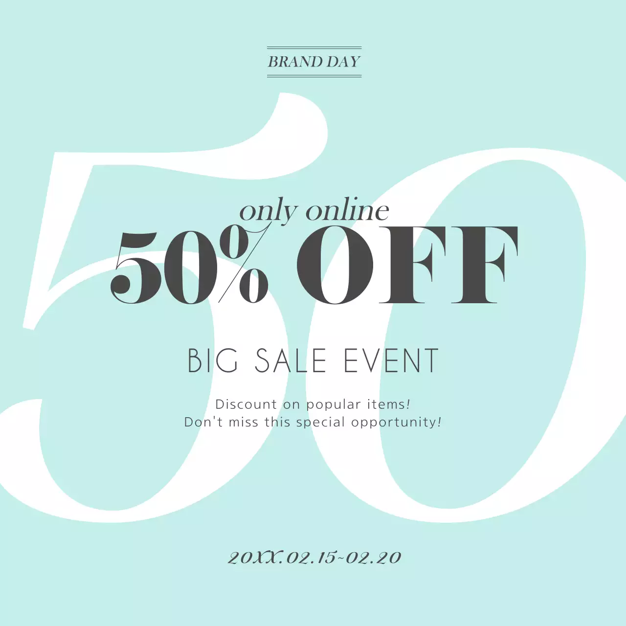 Mint Modern Sale Promotion Instagram Post