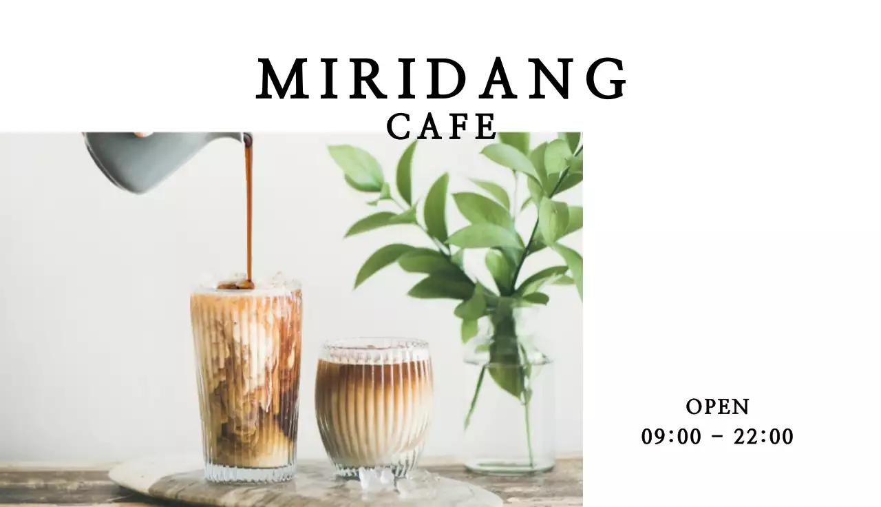 White Minimal Cafe Advertisement Business Card