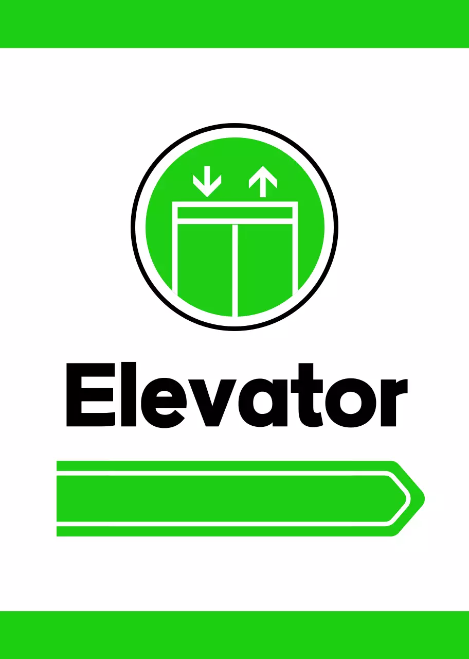 Hướng dẫn vị trí bằng hình ảnh đơn giản màu vàng và xanh lá cây